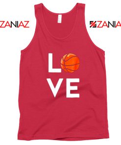 I Love Basketball Red Tank Top