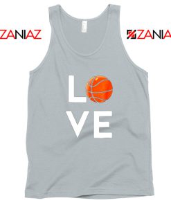 I Love Basketball Sport Grey Tank Top