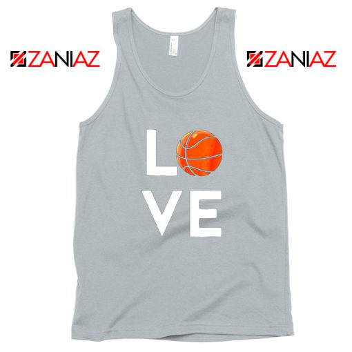 I Love Basketball Sport Grey Tank Top