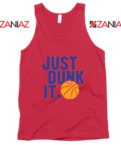 Just Dunk It Slogan Nike Parody Red Tank Top