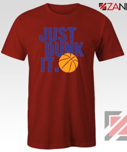 Just Dunk It Slogan Nike Parody Red Tshirt