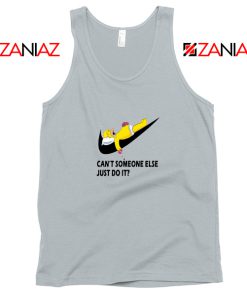 Lazy Homer Simpson Grey Tank Top