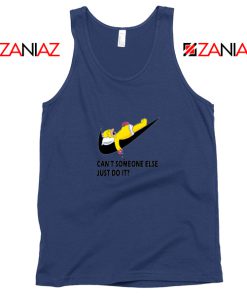 Lazy Homer Simpson Navy Tank Top