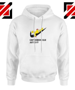 Lazy Homer Simpson White Hoodie