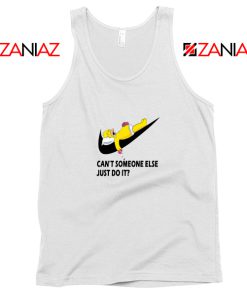 Lazy Homer Simpson White Tank Top