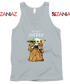 Mandalorian Coffee Baby Yoda Sport Grey Tank Top