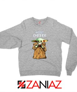 Mandalorian Coffee Baby Yoda Sport grey Sweatshirt