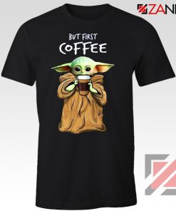 Mandalorian Coffee Baby Yoda Tshirt