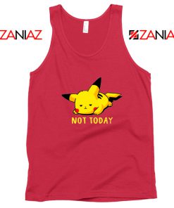 Pikachu Not Today Red Tank Top