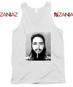 Post Malone Cigarette White Tank Top