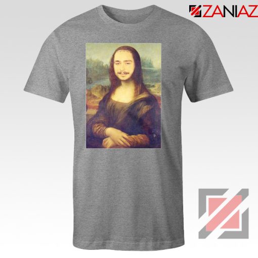 Post Malone Parody Monalisa Grey Tshirt