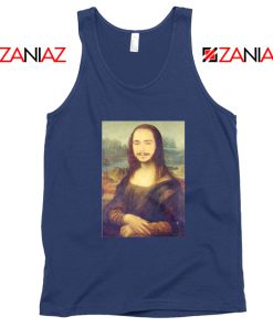 Post Malone Parody Monalisa Navy Tank Top