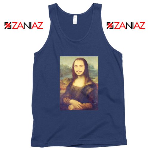 Post Malone Parody Monalisa Navy Tank Top