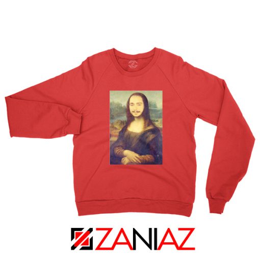 Post Malone Parody Monalisa Red Sweater