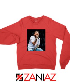 Post Malone Rapper Red Sweater