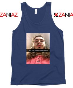 Post Malone Singer Navy Tank Top