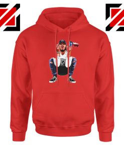 Post Malone White Iverson Red Hoodie