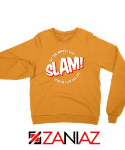 Slam Let The Boys Be Boys Orange Sweater