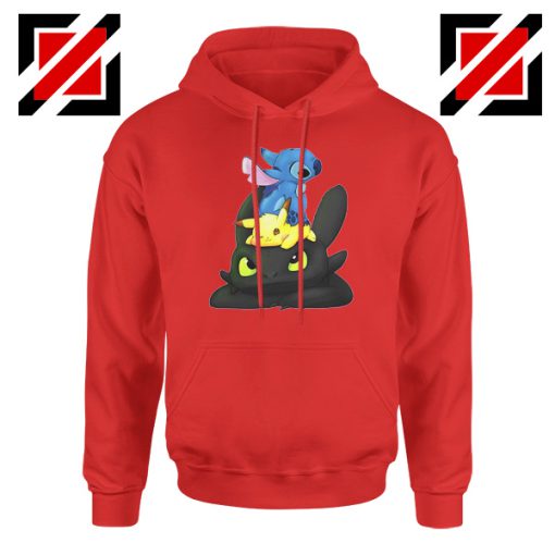 Stitch Pokemon Grinch Red Hoodie