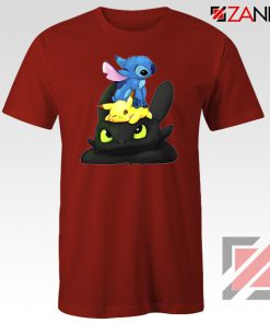 Stitch Pokemon Grinch Red Tshirt