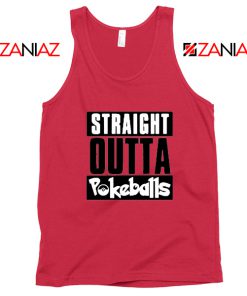 Straight Outta Pokeballs Red Tank Top