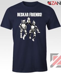 The Mandalorian Beskar Friends Navy Blue Tshirt