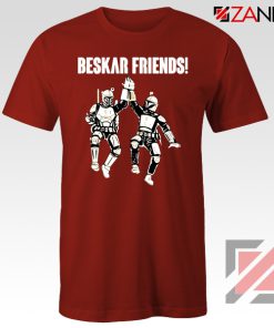 The Mandalorian Beskar Friends Red Tshirt