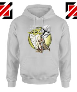 The Mandalorian Hug Baby Yoda Sport Grey Hoodie