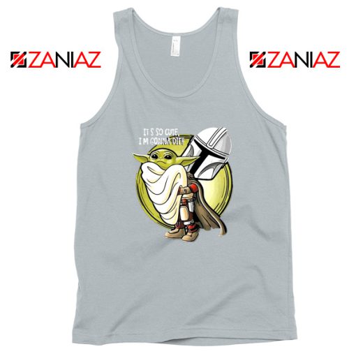 The Mandalorian Hug Baby Yoda Sport Grey Tank Top