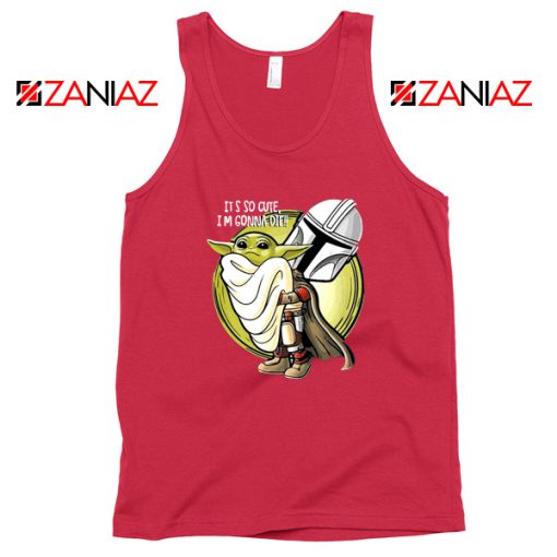 The Mandalorian Hug Baby Yoda Red Top