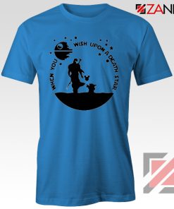 The Mandalorian and Baby Yoda Blue Tshirt