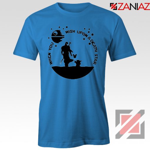 The Mandalorian and Baby Yoda Blue Tshirt