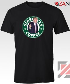 Trump Starbucks Parody Black Tee Shirt