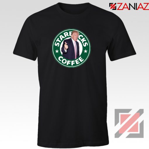 Trump Starbucks Parody Black Tee Shirt