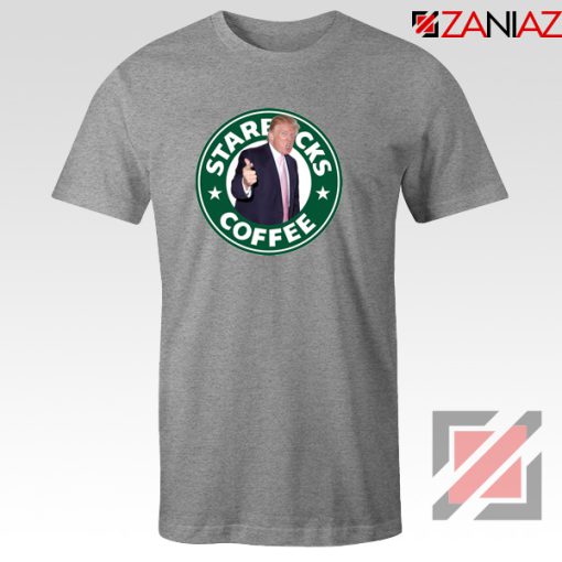 Trump Starbucks Parody Grey Tee Shirt