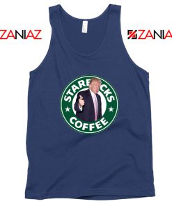 Trump Starbucks Parody Navy Tank Top