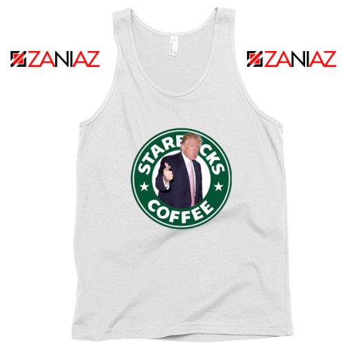 Trump Starbucks Parody White Tank Top