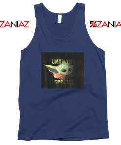 Unknown Species Baby Yoda Navy Blue Tank Top