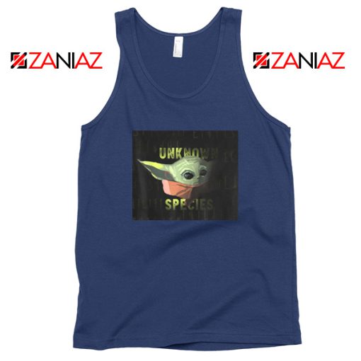 Unknown Species Baby Yoda Navy Blue Tank Top