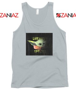 Unknown Species Baby Yoda Sport Grey Tank Top