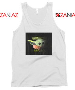 Unknown Species Baby Yoda White Tank Top