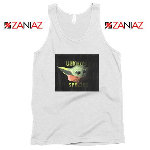 Unknown Species Baby Yoda White Tank Top