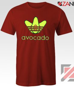 Adidas Avocado Parody Red Tshirt