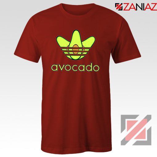 Adidas Avocado Parody Red Tshirt