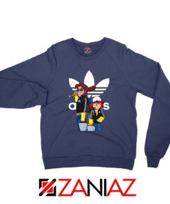 Adidas Parody Stranger Things Navy Blue Sweatshirt