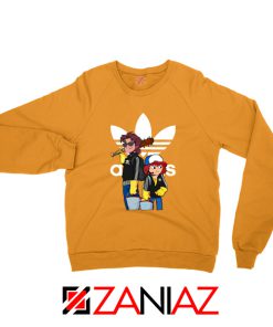 Adidas Parody Stranger Things Orange Sweatshirt