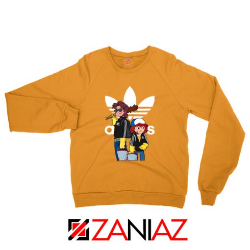 Adidas Parody Stranger Things Orange Sweatshirt