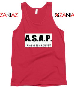 Always Say A Prayer Red Tank Top