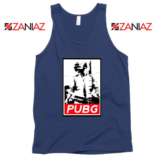 Best PUBG Printed Navy Blue Tank Top