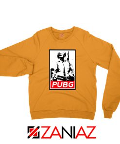 Best PUBG Printed Orange Sweatshirt